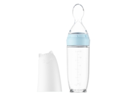 Baby Rice Cereal Bottle, Infant Food Supplement Bottle, Rice Cereal Spoon, Squeeze Spoonazul E Branco