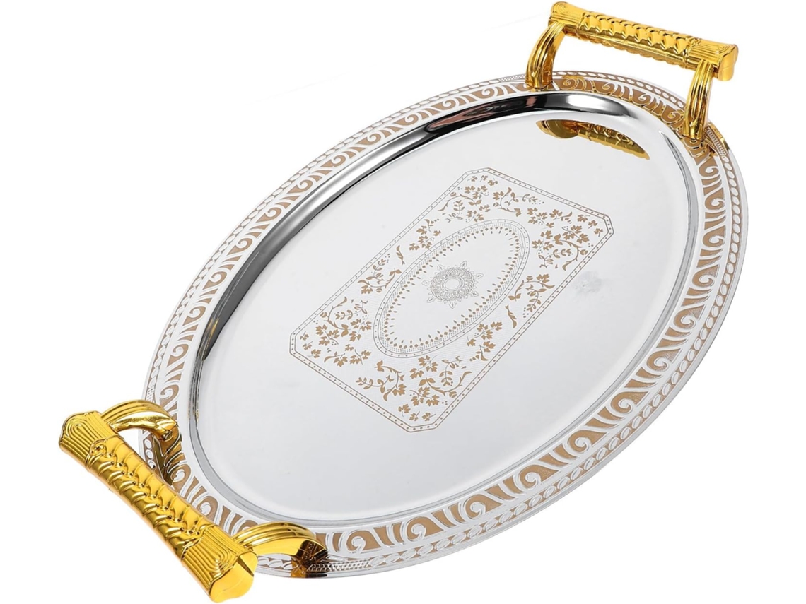Bandeja Oval De Aço Inoxidável Tamanho Xs 32x24 Cm