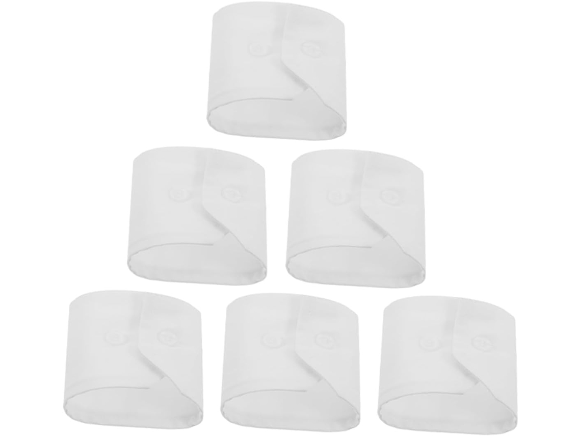 Punhos Decorativos Removíveis Em Tecido Branco, 3 Pares Para Mangas, Ideais Para Um Look Feminino Elegante.