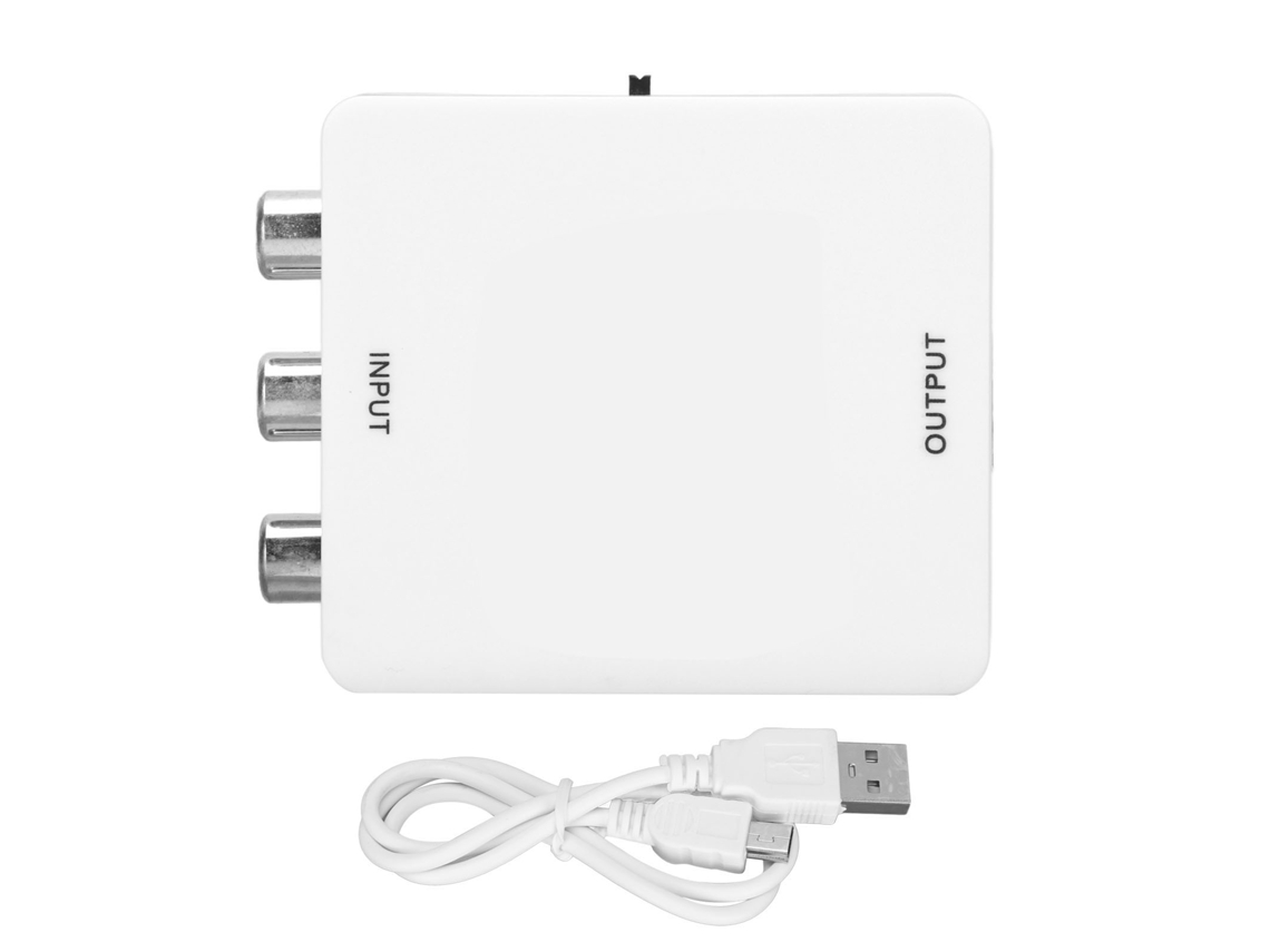 Conversor de interface multimídia RCA para HDMI, com áudio e vídeo composto CHABERLU