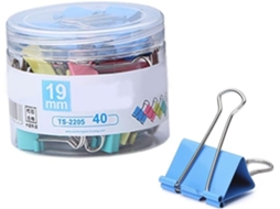 Conjunto de 40 prendedores de metal para macarrão, 19 mm, para uso em mesas e na escola. Prendedores de papel que mantêm os arquivos organizados.