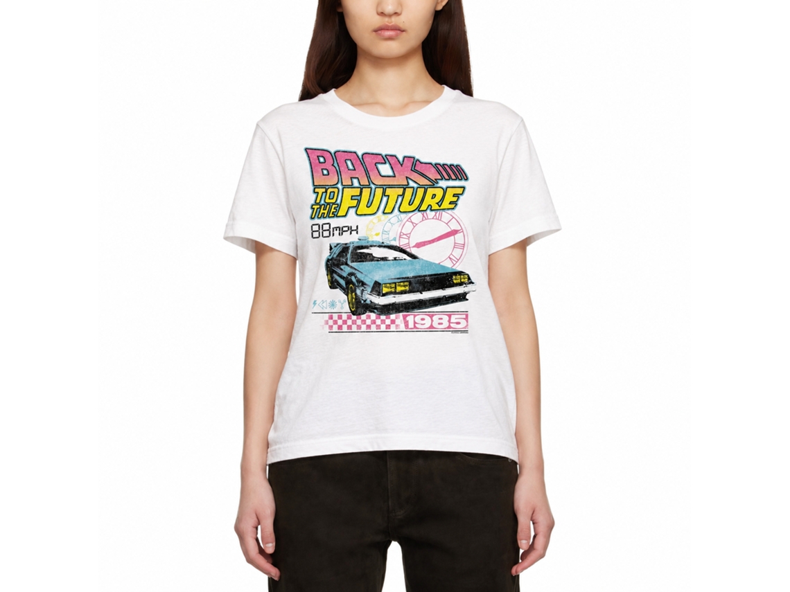 Rockinstone Back To The Future Movie Btf Clocks White Adult T-shirt Size:m
