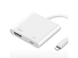 Adaptador Hdmi Para Iphone Para Tv Hdmi1211-y9 Branco*