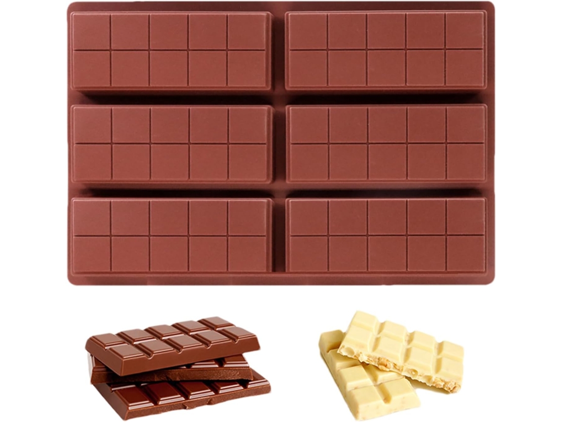 Forma De Chocolate - Forma De Silicone Barras De Chocolate Com 6 Cavidades