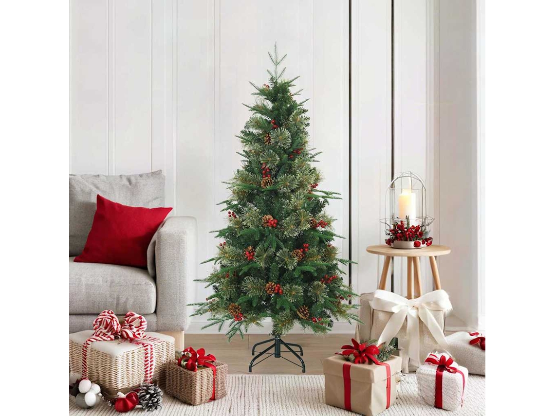 Vidaxl Árvore De Natal Articulada Artificial Com Suporte Verde 150 Cm