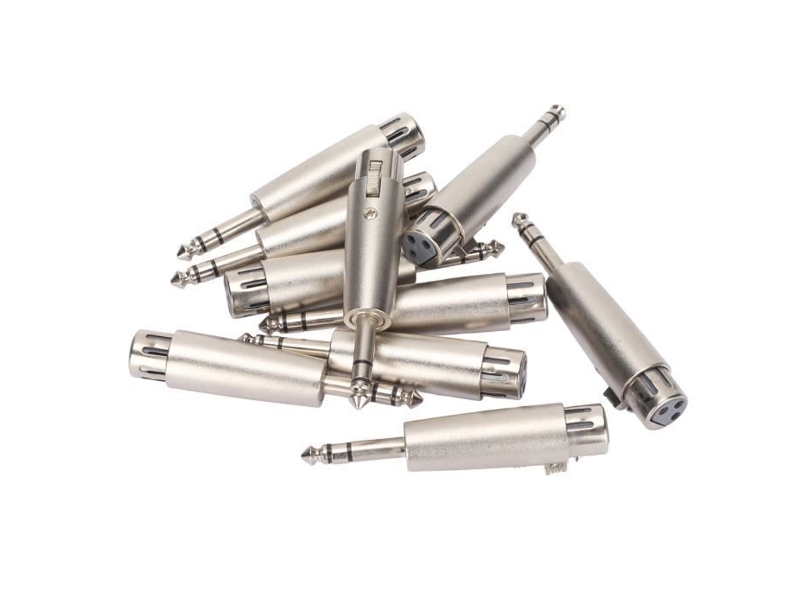 1/4 Trs para Xlr Fêmea Adaptador de 3 Pinos Conector Estéreo Balanceado HURRISE