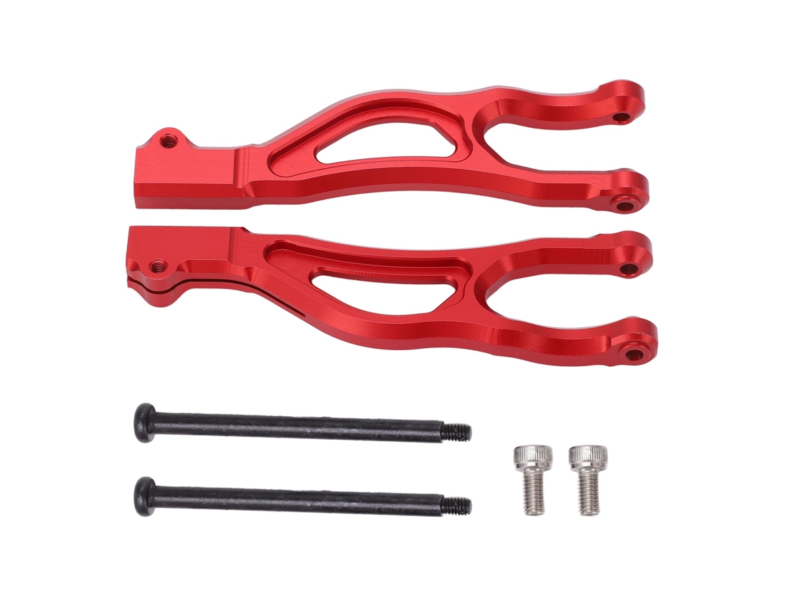 2pcs Braços De Suspensão Superior Dianteiro De Rc Em Liga De Alumínio Resistente A Alta Temperatura Para Outcast 8s Vermelho