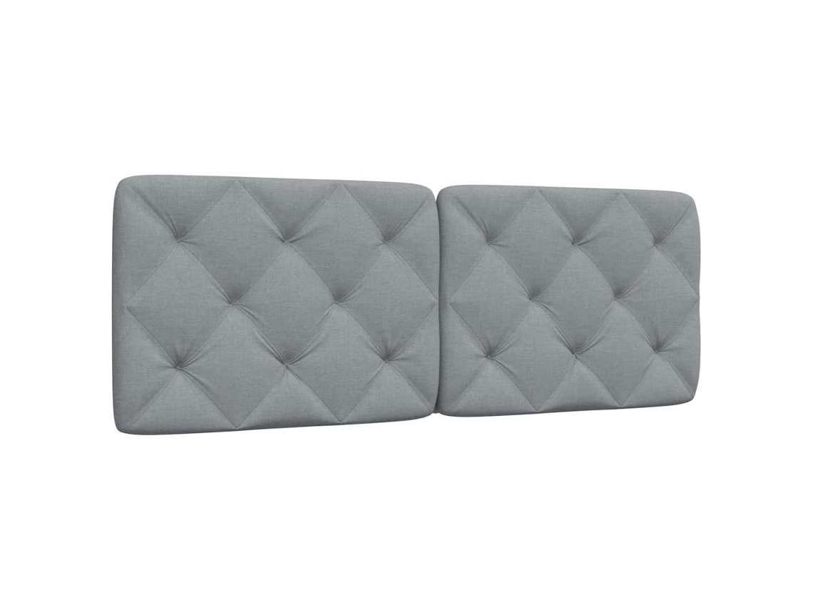 Vidaxl Almofadão De Cabeceira 140 Cm Tecido Cinzento-claro