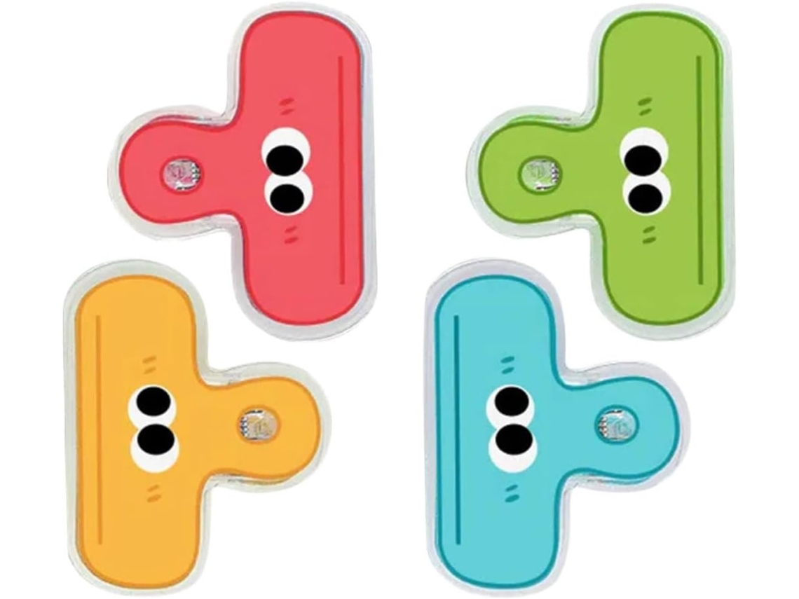 Clipes expressivos Fomiyes, com detalhes e acabamentos para sacos de alimentos, 4 unidades em PP para fixação e organização.