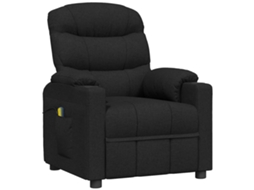 Conjunto 1 Poltrona De Massagens Vidaxl Preto Tecido (75.5 X 92 X 105 Cm)