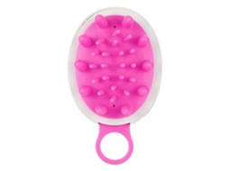 Escova De Massagem Para Shampoo De Silicone Com Limpeza De Cabelo E Couro Cabeludo (rosa)