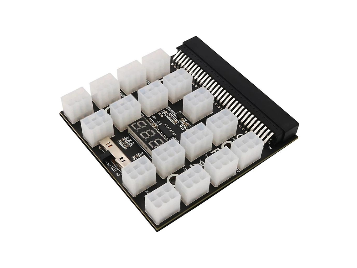 Adaptador De Placa De Alimentação Preta De 64 Pinos Para 12v 17x 6 Pinos
