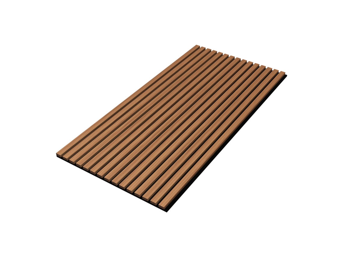 Conjunto de painéis de parede acústicos Vang 16x em MDF e feltro 120 x 60 x 2 cm (11,52 m²) - Teca [NEU.HOLZ]