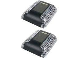 Conjunto De 2 Luminárias Solares De Parede À Prova D'água Com Painéis Amorfos, Luz Branca.