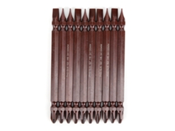 Kit de 10 Pontas de Chave Dupla S2 H6.3x100mm Magnética Ferramenta Manual Acessório Hardware Ph2/sl6 | S/MARCA