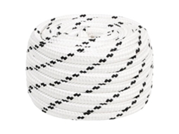 Vidaxl Corda Entrançada Para Barco 18 Mm 25 M Poliéster Branco