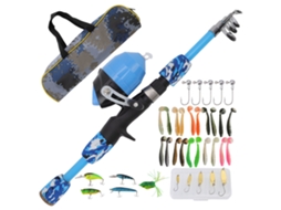 Kit de Pesca Infantil Telescópico Azul 4.9ft