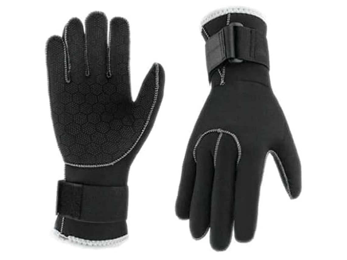 Luvas de Neopreno para Mergulho e Surf Antiderrapantes Térmicas Impermeáveis Tamanho M