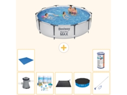 Piscina Bestway Steel Pro Max Redonda 305x76 Cm 8 peças S21664 BESTWAY