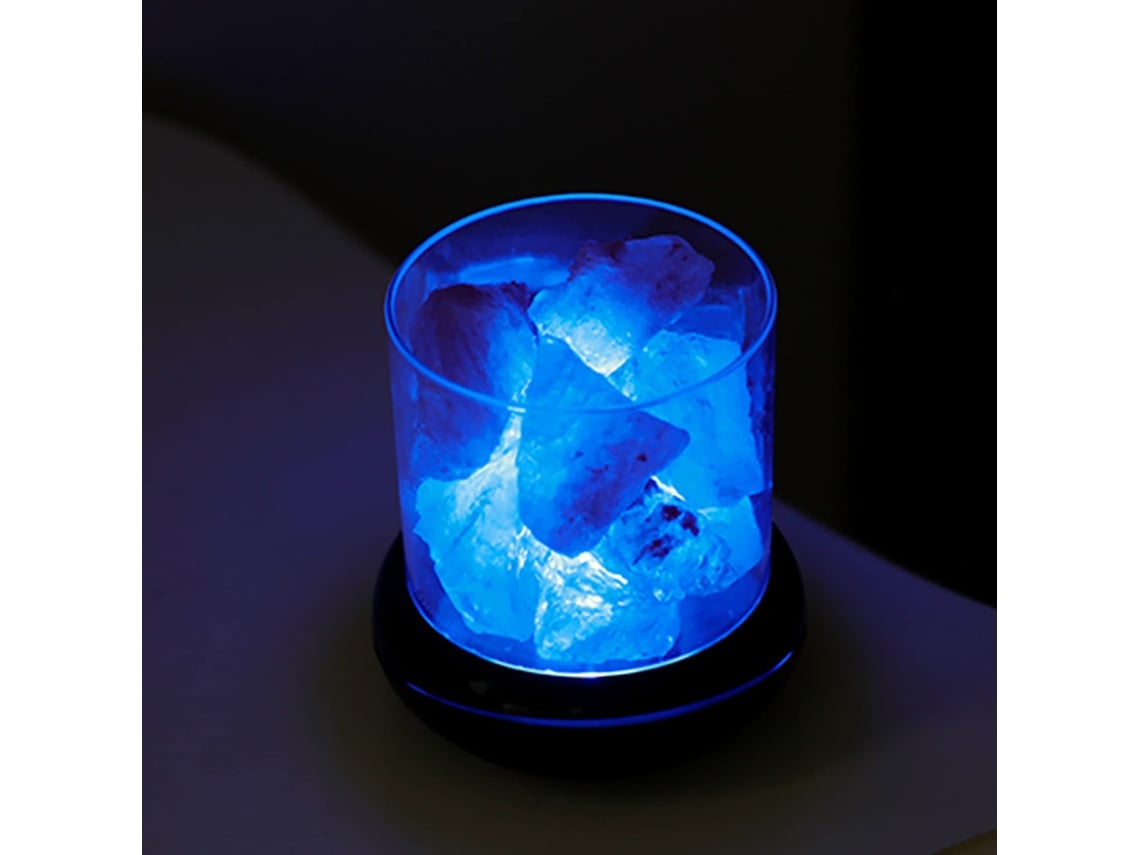 2026 lâmpada de Sal Cristal com Difusor de Aroma Usb, Luz Noturna Colorida para Escritório, Yoga e Quarto