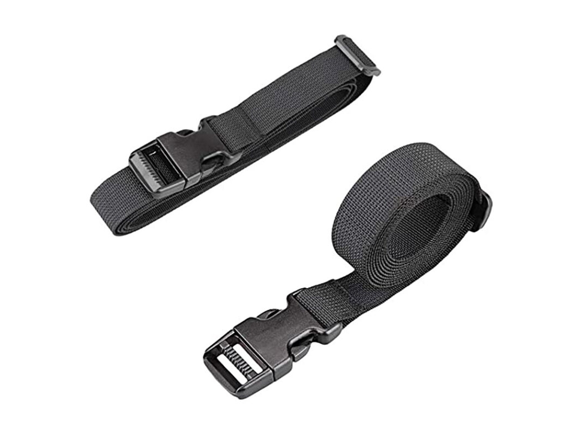 Cinta De Catraca 25 Mm Com Fivela, Pacote Com 2 Unidades, Fivela De Plástico, Cinta De Amarração Para Embalagem, Mala, Mudança, Bagagem(preta