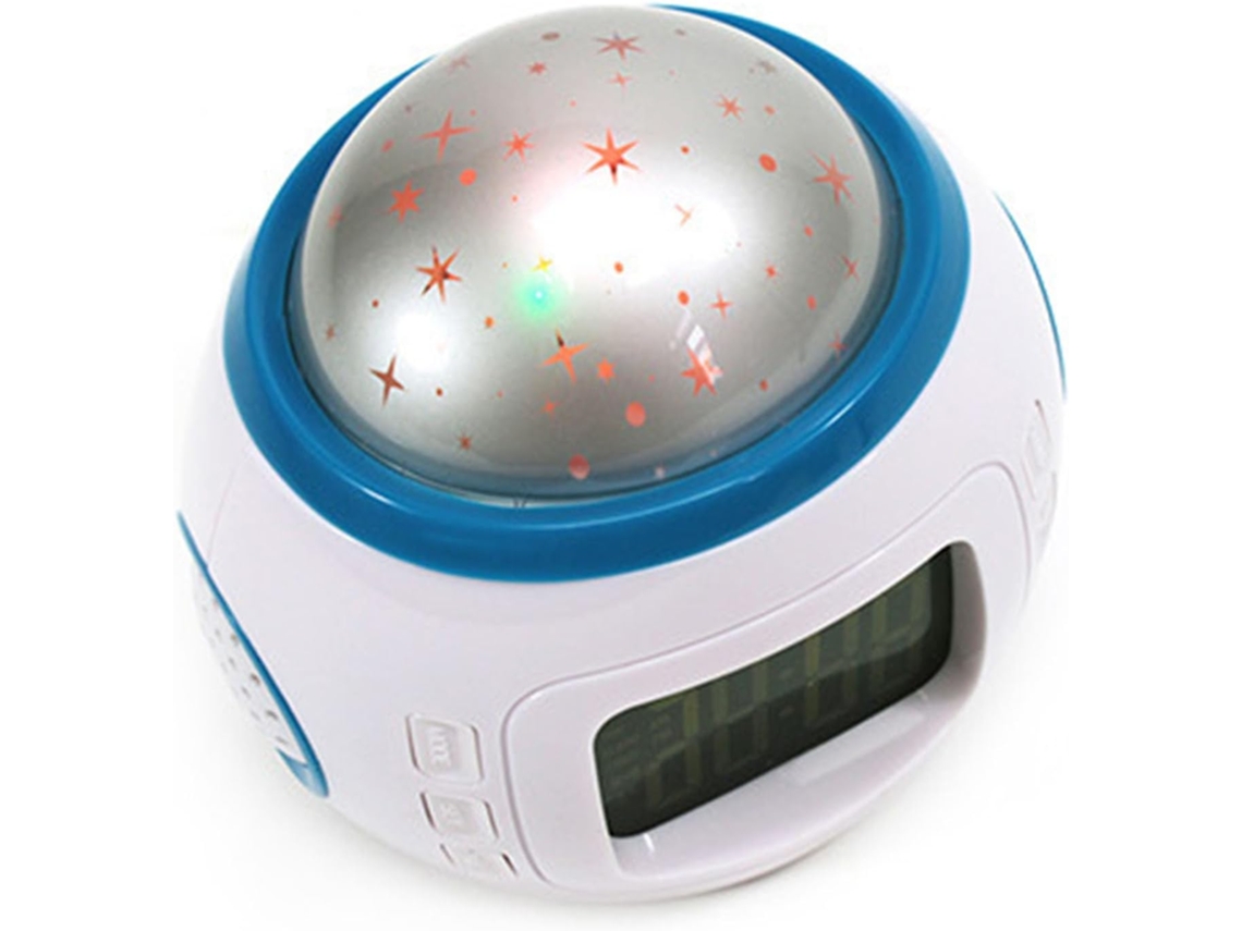 Despertador Digital Emukoep Com Projetor De Céu, Música, Cronômetro Regressivo E Luz De Fundo, Ideal Para Famílias E