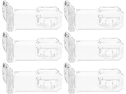 Conjunto de 6 Mini Placas Acrílicas Dobradiça para Armários,