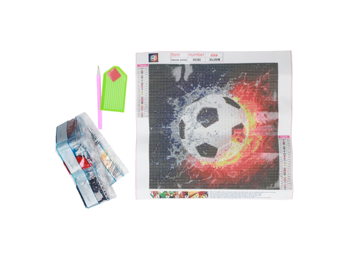 Laxiscreed Diamante Painting Diy Futebol 5d Para Decoração De Quarto Com Efeito Brilhante