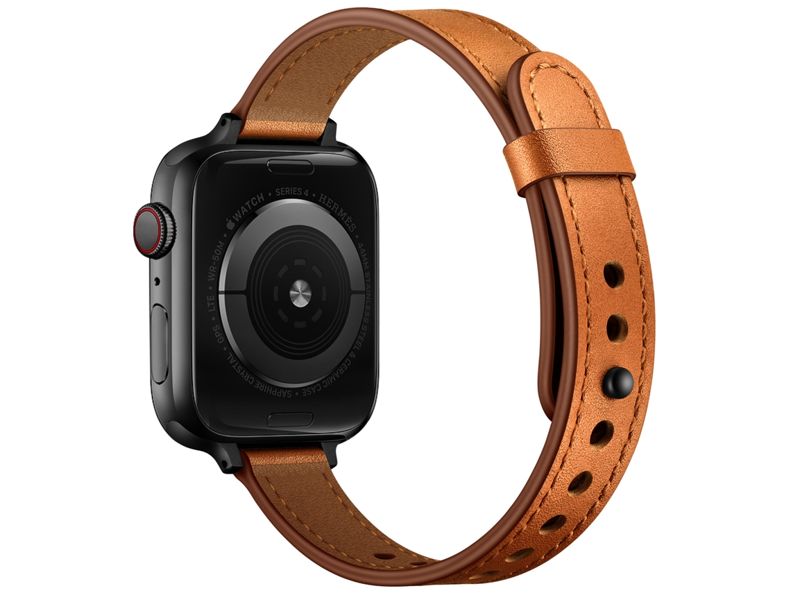 Bracelete para 20mm Universal Couro Genuíno Marrom XIAOMOYU