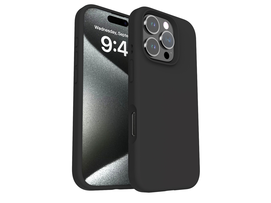 (preto, Iphone 15 Pro Max) Capa De Celular Simples, De Cor Sólida E Resistente A Impactos, Compatível Com Iphone, Feita De Silicone Líquido.