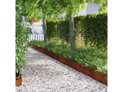 Vidaxl Delimitadores De Relvado 10 Unid. 103 X 0,05 X 22 Cm Aço Corten