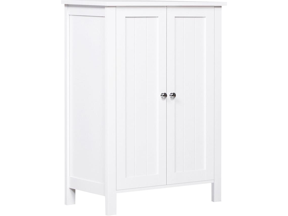 Armário Casa de Banho Mdf Cor Branco 60x30x80 cm Kleankin