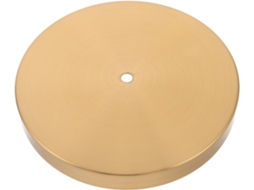 Base De Abajur Redonda Em Ferro Banhado A Ouro, 200x25mm, Decorativa E Estável.