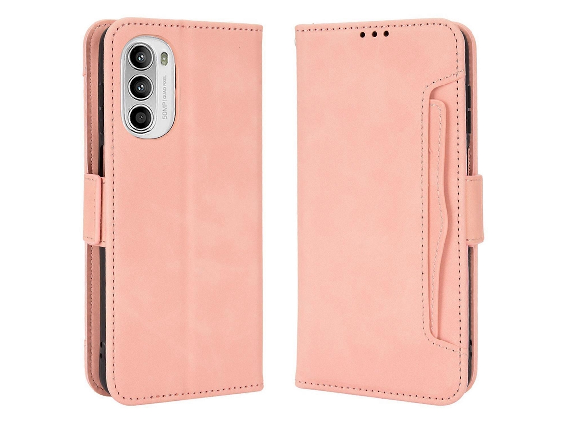 Compre Para Motorola Moto G52 4g / G82 5g Capa De Celular Com Proteção Contra Quedas E Vários Compartimentos Para Cartões, Em Couro Sintético, Com Sup