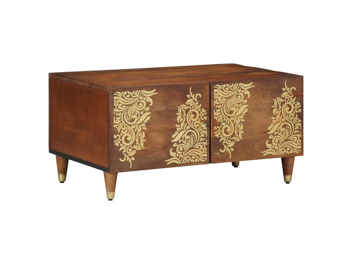 Vidaxl Mesa De Centro Marrom Mel 80 X 50 X 40 Cm