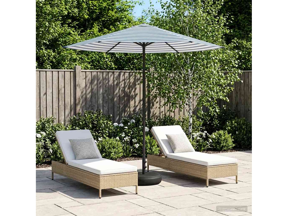 Vidaxl Parasol De Jardim Com Base 230 X 230 Cm Poliéster Retangular