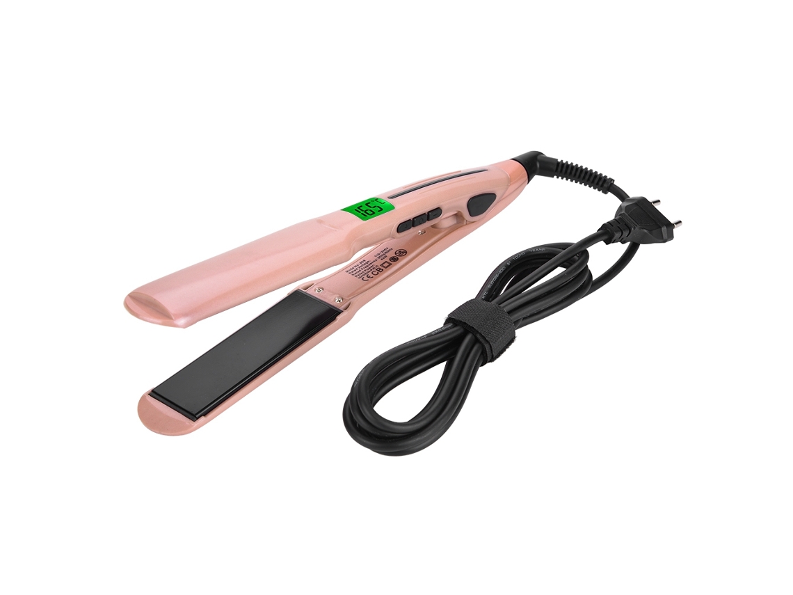 Prancha de cabelo elétrica portátil de cerâmica 2026 para alisar e ondular com sensor inteligente automático (ouro)