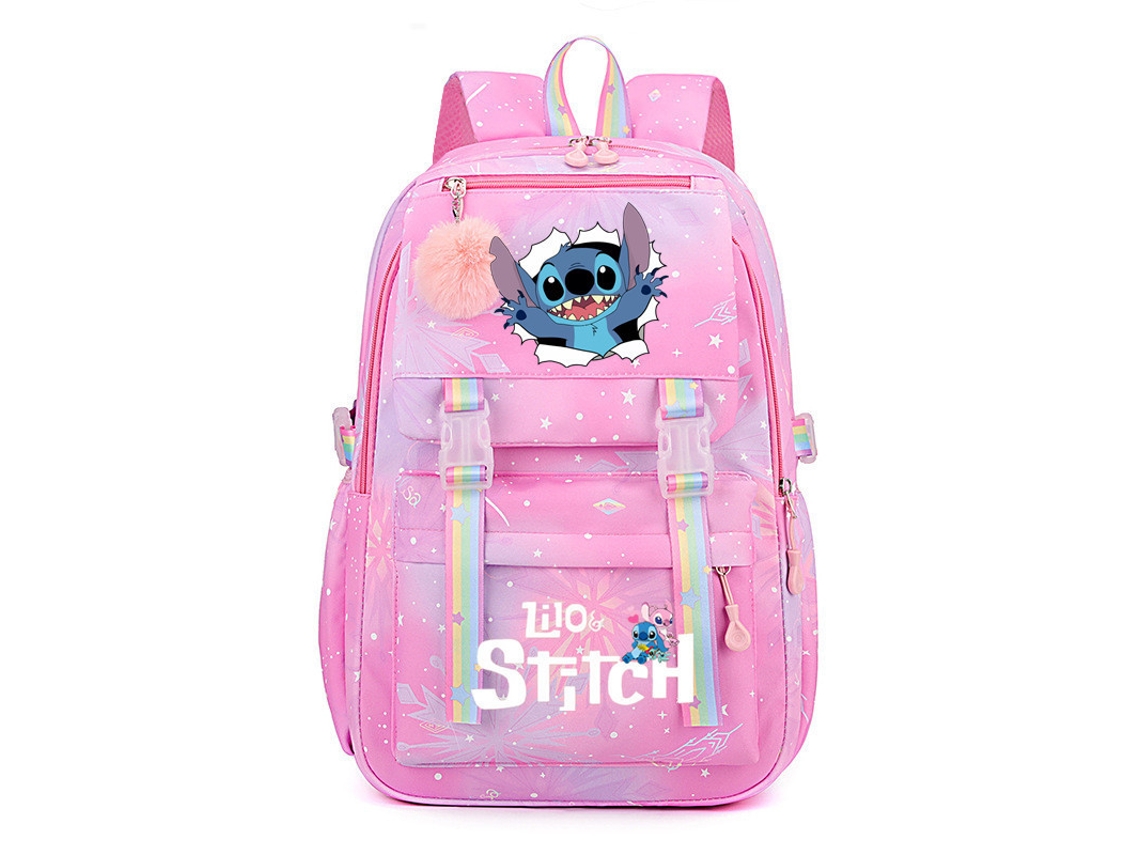 Mochila Escolar, Desenho Animado, Grande Capacidade, Rosa, Aulas, Bolsa Ombro