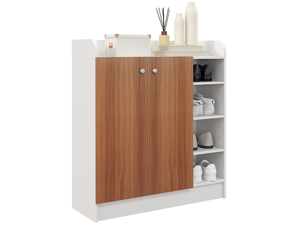 Sapateira Aglomerado de Madeira Cor Cor de Madeira Natural 83x30x90 cm Homcom