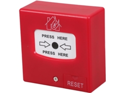 Botão De Alarme De Incêndio De Plástico Vermelho Com Rearme Manual