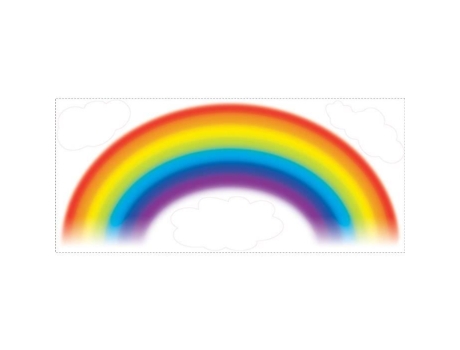 Adesivos - ROOMMATES - RAINBOW - Reposicionáveis - Multicoloridos - 45,7cm x 101,6cm