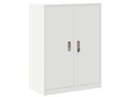 Conjunto 1 Armário De Armazenamento De Escritório Vidaxl Branco Aço (80 X 40 X 105 Cm)