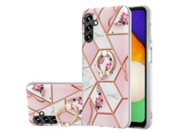 Capa De Celular Imd Tpu Com Suporte De Anel Para Samsung Galaxy A14 5g Com Estampa De Flor De Mármore