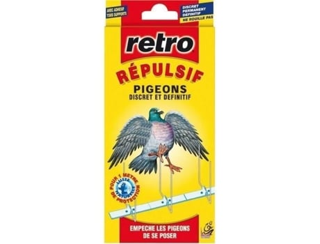 Conjunto de 6 repelentes de espinhos retrô pombo