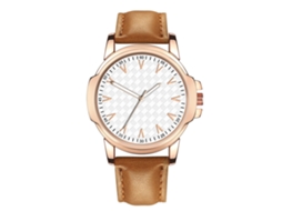 Relógio de Pulso Masculino Analógico de Quartzo com Dial Redondo Elegante e Durável