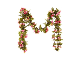 Guirlanda Artificial de Pétalas de Rosa, Flor de Plástico para Pendurar no Teto, Decoração Rosa. AQUAFORGE