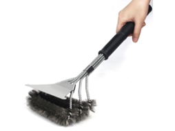 Escova 3 em 1 para Grelha, com Raspador AQUAFORGE