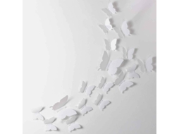 24 Adesivos De Borboletas 3d Desmontáveis Para Decoração De Casa E Quartos (branco)