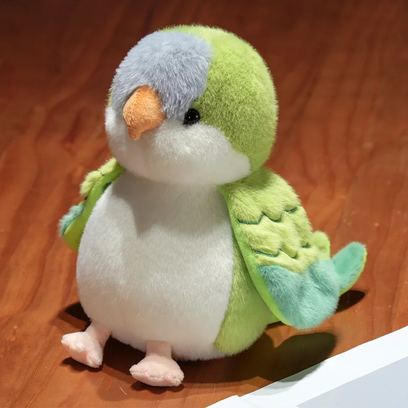 Lindo Brinquedo de Pelúcia Realista de Papagaio de Desenho Animado Estilo Anime MDUG (verde, 25 Cm)