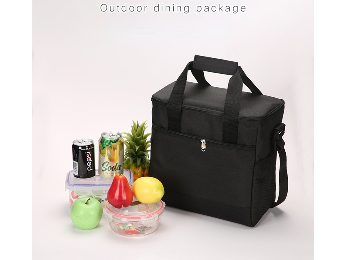 Lurelia Bolsa Térmica Portátil 29 X 17 30 Cm Preto Bebidas Isolamento Viagem Exterior